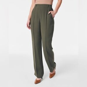 SPANX® Carefree Crepe Trouser - Midnight Olive